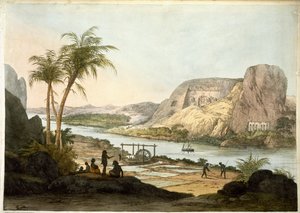 Exterior View of the Two Temples at Abu Simbul, from Plates Illustrative of the Researches in Egypt and Nubia, published 1822