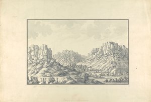 View of Hill Towns or Ruins near Damascus by Giovanni Battista Borra