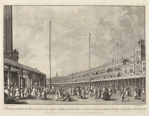 Procession on Corpus Christi Day in the Piazza San Marco by Giovanni Battista Brostoloni