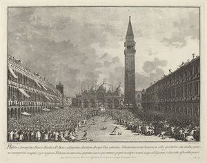The Doge Carried Around the Piazza San Marco, 1763-1766 by Giovanni Battista Brostoloni