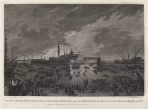Christmas Eve Procession to San Giorgio Maggiore by Giovanni Battista Brustolon after Giovanni Battista Moretti