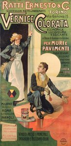Advertising poster for the Ratti Ernesto and Co. Paint stores, Italy by Giovanni Battista Carpanetto