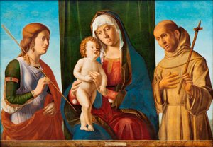 Madonna and Child Between Saints Ursula and Francis of Assisi by Giovanni Battista Cima da Conegliano