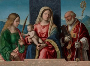 Virgin and Child with Saints Catherine and Nicholas by Giovanni Battista Cima da Conegliano