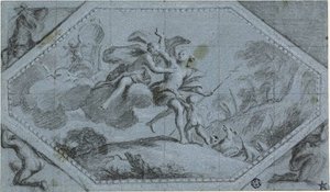 Ceiling Decoration with Venus and Adonis by Giovanni Battista Cipriani