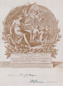 Invitation to a Banquet at the Guildhall, London, on 9 November 1900 by Giovanni Battista Cipriani
