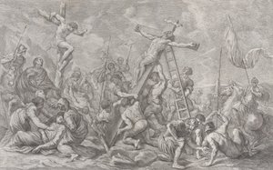 The Crucifixion, with the Lowering of the Cross at Center, Soldiers Throughout, and a Thief, 1762