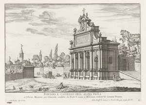 Fountain of Acqua Paola in Rome by Giovanni Battista Falda