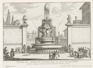 Fountain in the Courtyard of Palazzo Taverna in Rome (Fountains of Rome series)