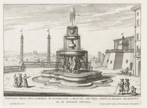 Fountain in the Gardens of the Villa Mondragone in Frascati