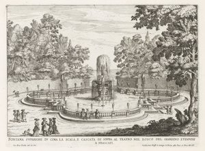 Fountain in the Gardens of Villa Torlonia in Frascati