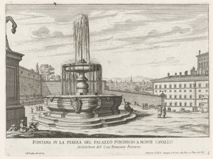 Fountain on Piazza del Quirinale in Rome