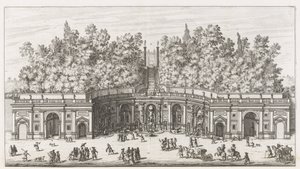 Teatro delle Acque in the Gardens of Villa Aldobrandini in Frascati (Fontane delle ville di Frascati) by Giovanni Battista Falda