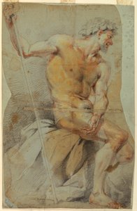Study of a nude elderly man, Bacchus or one of his companions, 1660–70