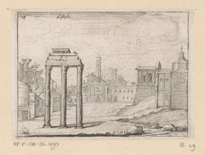 View of the Roman Forum in Rome (series title: Views of Rome) by Giovanni Battista Mercati
