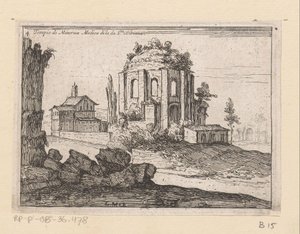 Ruins of the Temple of Minerva Medica in a Landscape (Views of Rome) by Giovanni Battista Mercati