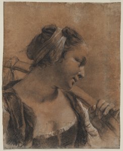 A Portrait of Rosa with a Shoulder Stick by Giovanni Battista Piazzetta