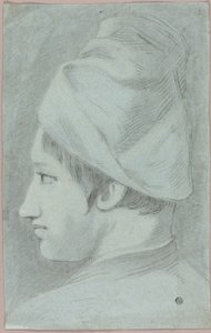 Head of Boy Wearing Hat in Profile by Giovanni Battista Piazzetta