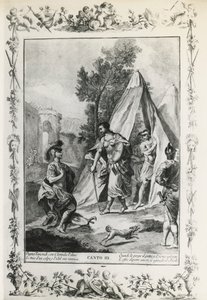 Jerusalem Delivered, canto III, illustration for poem by Torquato Tasso