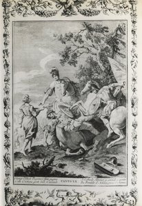 Jerusalem Delivered, canto XX, illustration for poem by Torquato Tasso by Giovanni Battista Piazzetta