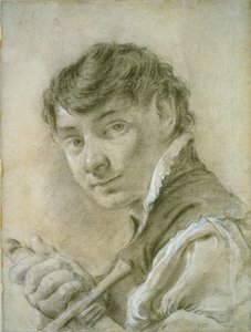 Portrait of a Young Man Holding a Sword