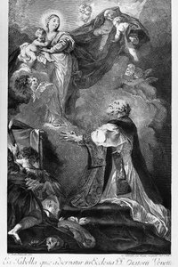 Virgin Appearing to Saint Philip Neri, by Giovanni Battista Piazzetta, engraving by Innocente Alessandri, Italy by Giovanni Battista Piazzetta