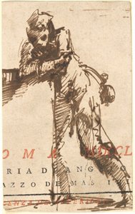 A Man Leaning on a Structure by Giovanni Battista Piranesi