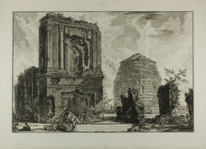 A. View of the Tomb of Licinianus Piso on the Ancient Appian Way... B. Tomb of the Cornelii..., from Views of Rome by Giovanni Battista Piranesi