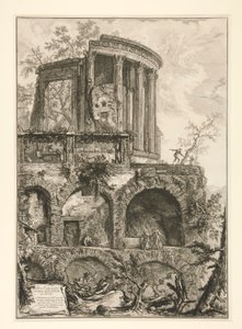 Another View of the Temple of the Sibyl in Tivoli, from Vedute di Roma