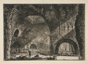 Another Interior View of the Villa of Maecenas in Tivoli, from Views of Rome