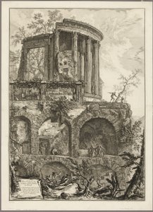 Another view of the Temple of the Sibyl in Tivoli, from Views of Rome