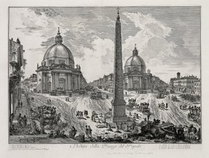 View of the Piazza del Popolo (from: Views of Rome) by Giovanni Battista Piranesi