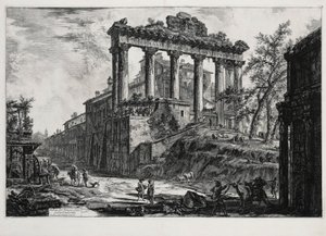 View of the Temple of Concordia (from: Views of Rome) by Giovanni Battista Piranesi