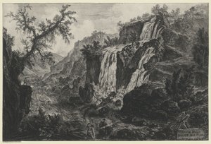 View of the Waterfall in Tivoli by Giovanni Battista Piranesi