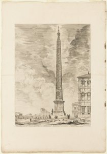 Egyptian Obelisk. This was erected by Pope Sixtus V in the Piazza of St. John Lateran, from Views of Rome