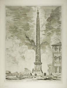 Egyptian Obelisk. This was erected by Pope Sixtus V in the Piazza of St. John Lateran, from Views of Rome