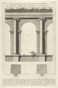 Elevation and Plan of the Second-Order Portico at the Theater of Marcellus, 1756 by Giovanni Battista Piranesi