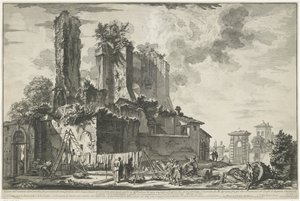 Fountain of Acqua Giulia in Rome (Views of Rome, Vedute di Roma by Giambattista Piranesi) by Giovanni Battista Piranesi