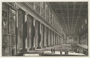 Interior of Santa Maria Maggiore in Rome (Views of Rome) (Views of Rome drawn and engraved by Giambattista Piranesi)