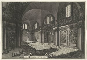 Interior of the Santa Maria degli Angeli e dei Martiri in Rome (Views of Rome) (series title) by Giovanni Battista Piranesi
