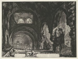 Interior of the Temple of Hercules Victor in Tivoli by Giovanni Battista Piranesi