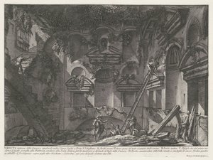 Interior of Tomb at Vigna Casali (series title: Archaeological Finds in and Around Rome) by Giovanni Battista Piranesi
