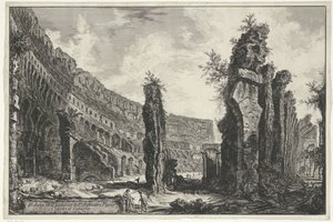 Interior of the Colosseum in Rome
