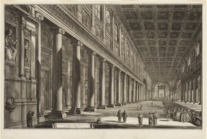 Interior View of the Basilica of S. Maria Maggiore, from Views of Rome