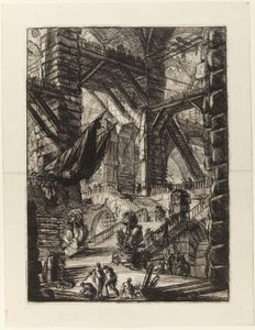 The Staircase with Trophies by Giovanni Battista Piranesi