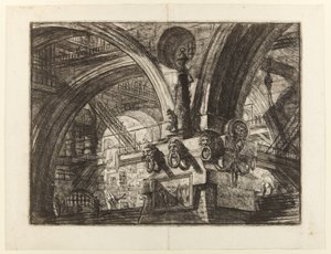 The Pier with a Lamp by Giovanni Battista Piranesi