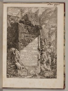Letters of Justification Written to Milord Charlemont and His Agents in Rome... Regarding the Dedication of His Work on Roman Antiquities... by Giovanni Battista Piranesi