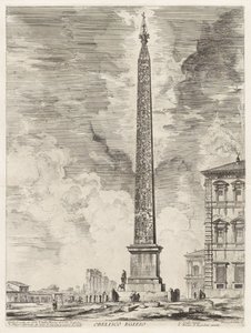 Egyptian Obelisk. This was erected by Pope Sixtus V in the Piazza di S. Gio. Laterano, from Vedute di Roma (Views of Rome) by Giovanni Battista Piranesi