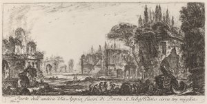 Part of the Ancient Appian Way Outside Porta S. Sebastiano by Giovanni Battista Piranesi