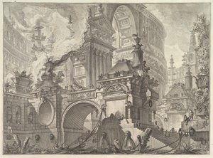 Parte di ampio magnifico Porto alluso degli antichi Romani, ca. 1749-50 by Giovanni Battista Piranesi